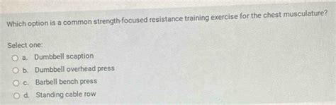 Which Option is a Common Strength-Focused Resistance Training Exercise? Exploring the Depths of Fitness Choices